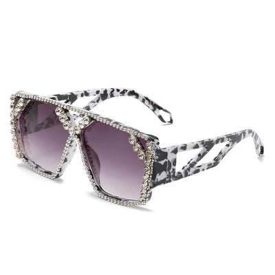 Square Diamond Sunglasses New Women Men Fashion Rhinestone Sun Glasses