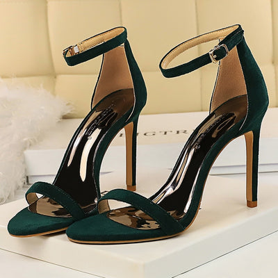 9cm High Heels Crystal Sandals Stiletto Heels