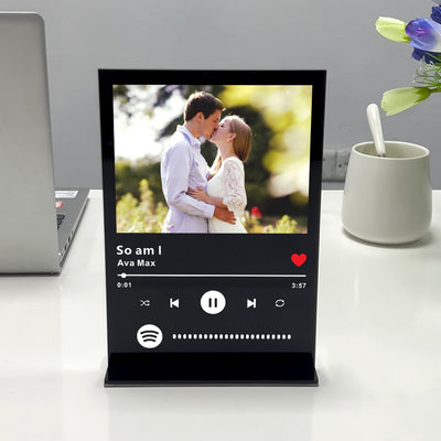 Personalized Plaque with Stand Spotify Code Photos Acrylic Plaque for Song Code Decor