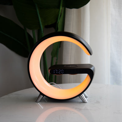 Big G Smart Light LED Wireless Charger Bluetooth Speaker Alarm Clock Atmosphere Light White Noise Sleep