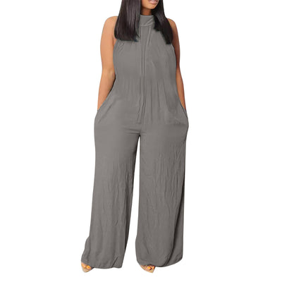 High Waist  Jumpsuits Sleeveless