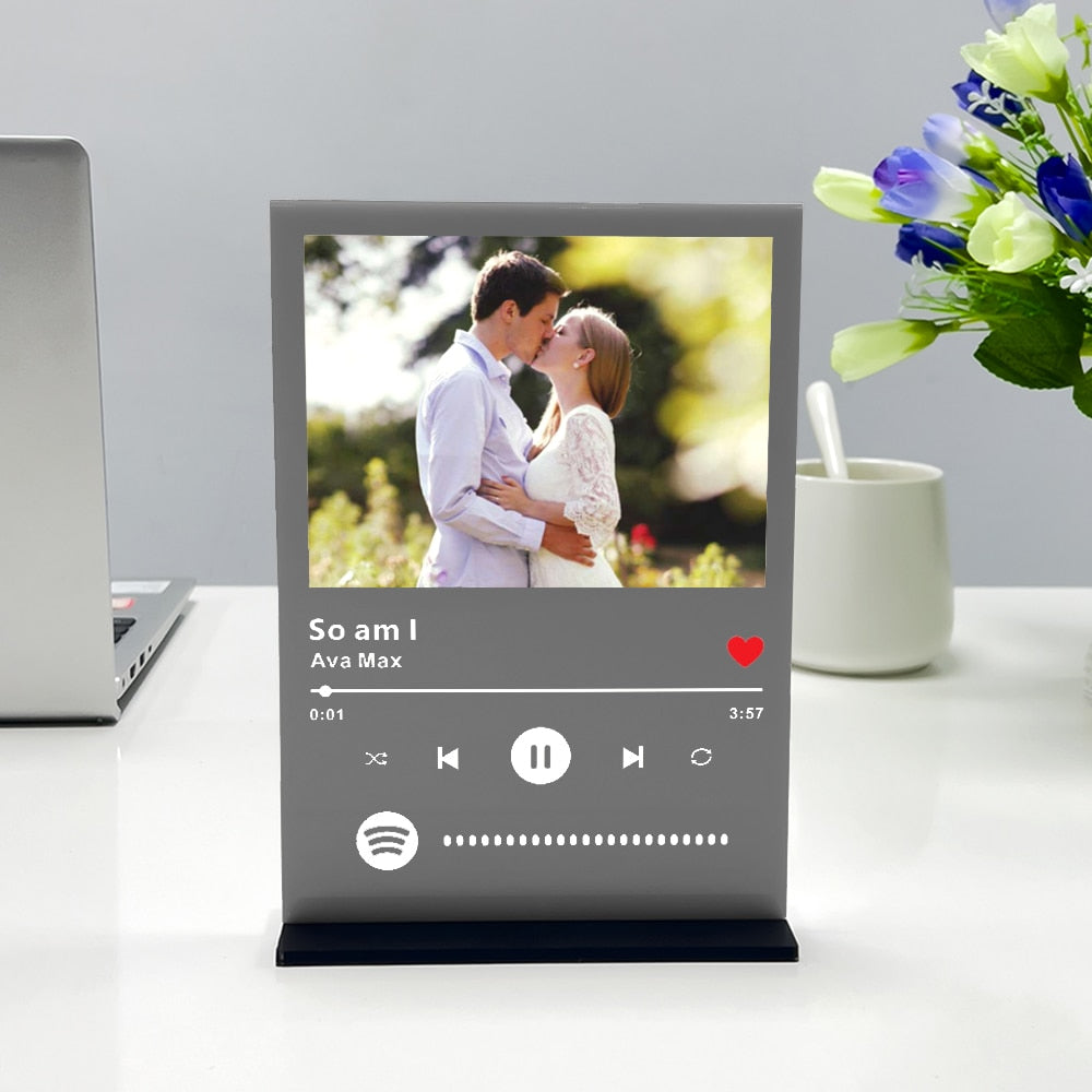 Personalized Plaque with Stand Spotify Code Photos Acrylic Plaque for Song Code Decor