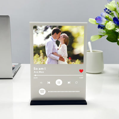 Personalized Plaque with Stand Spotify Code Photos Acrylic Plaque for Song Code Decor