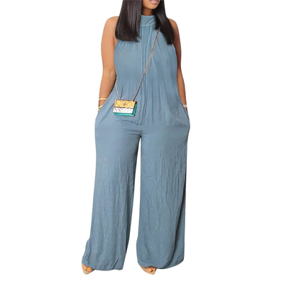 High Waist  Jumpsuits Sleeveless