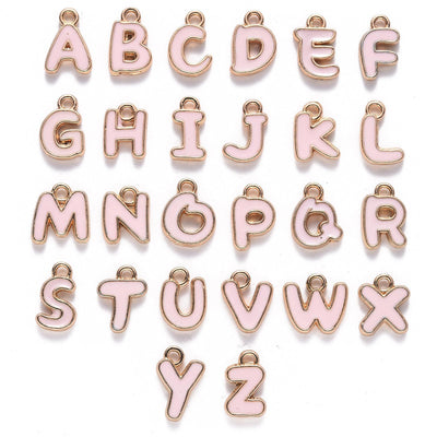 Colorful Enamel Necklace 26 Alphabet Initial Letter Necklace children jewelry