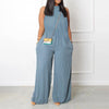 High Waist  Jumpsuits Sleeveless