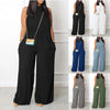 High Waist  Jumpsuits Sleeveless