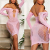 Long Sleeve Mini Beach Dress Transparent  Cut Out Babydoll