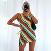 Round Neck Striped Striped Dress