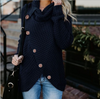 Pullover Button  Long Sleeve Sweater