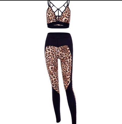 Sahara 2pc Leopard Print Yoga Set