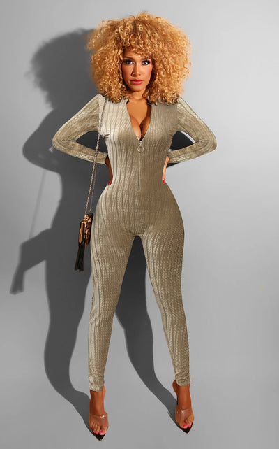 Zipper Jumpsuit  outfit