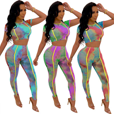 Sports tie-dye suit