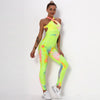 Shaping Tie Dyed Jacquard Sports Yoga Jumpsuit