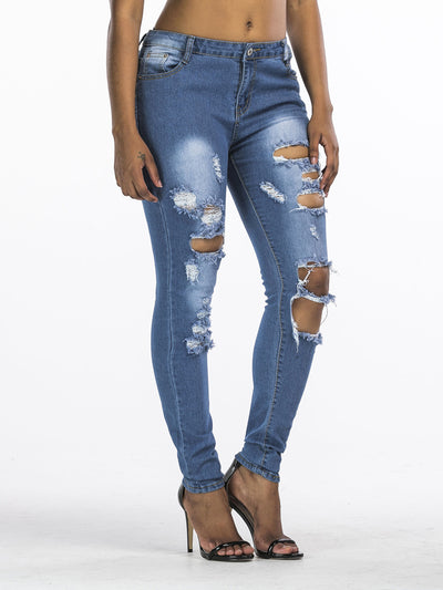 Ripped Denim Trousers