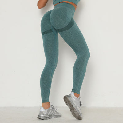 Knitted Peach Hip Tight Elastic Yoga Pants High Waist Quick-drying