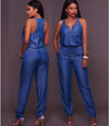 Slim-fit Casual Vest Wide-leg Jumpsuit