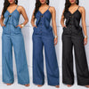 Sling Low-cut Wide-leg Jumpsuit