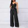 Sling Low-cut Wide-leg Jumpsuit