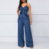 Sling Low-cut Wide-leg Jumpsuit