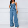 Sling Low-cut Wide-leg Jumpsuit