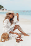 Lace Long Sleeve V-Neck Dress