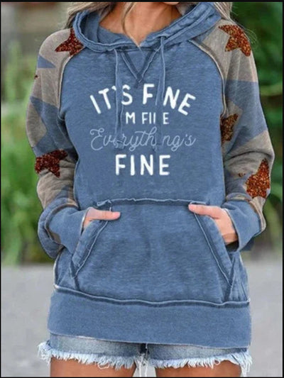 Ladies Hoodie with Printed Letters