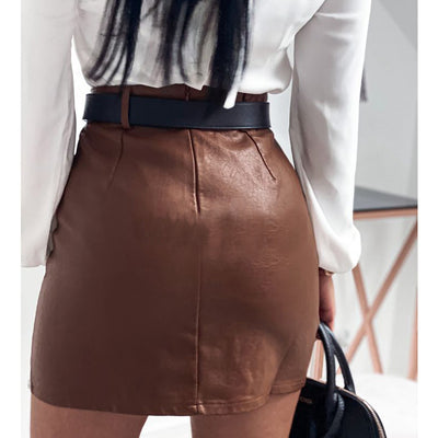 Rivets PU Leather Skirts