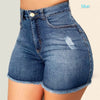 Women Summer High Waisted Denim Up  Slim Denim Shorts