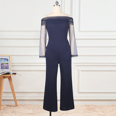 One-Shoulder  Slim Wide Leg Pants Women's Jumpsuit