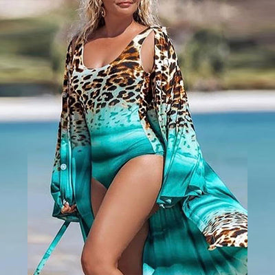 Leopard Swimwear Summer Women's Blouse Bikini