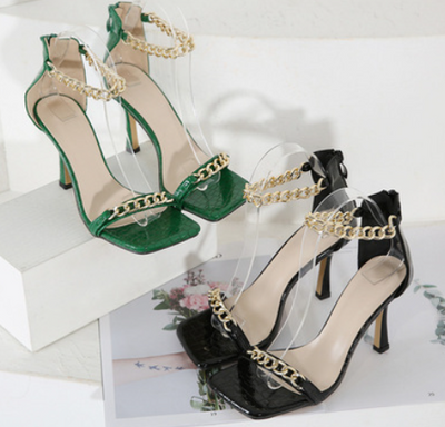 Chain  Stiletto High Heels