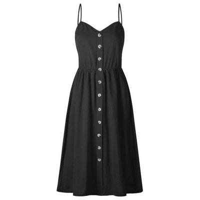 Parisian Cafe Casual Button Up Dress