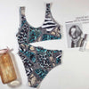 U-neck snake  ladies split bikini