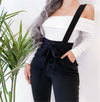 High Waist jumpsuit suspenders