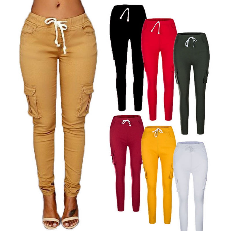 Women's multi-bag casual pants