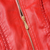 Chest Pocket Hooded Zipper Leather