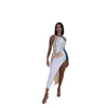 Woman Slim Sleeveless Long Skirt Vest Dress