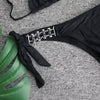 Tied metal chain swimsuit