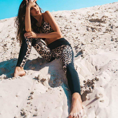 Sahara 2pc Leopard Print Yoga Set