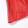 Chest Pocket Hooded Zipper Leather