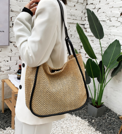 Personalized Contrast Color Summer Commuter Bag Shoulder Weave