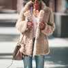 Lapel Long Sleeve Faux Fur Jackets