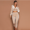 Suede cotton suit women's suit