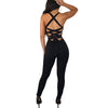 halter jumpsuit tights