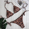 Swimsuit Leopard Print Split Metal Ring wimsuit