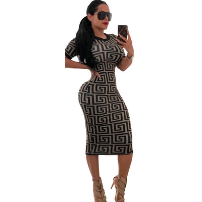 Printed hip dress