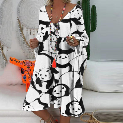 Panda print dress