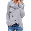 Pullover Button  Long Sleeve Sweater