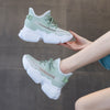 Flying knit sports platform sneaker